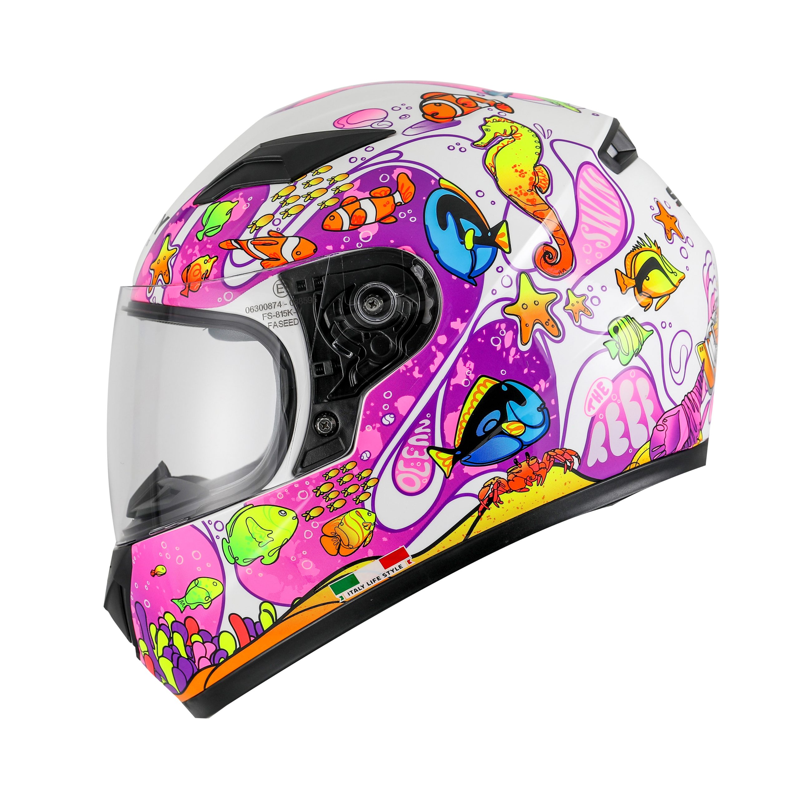 SWAY 815K Kask OCEAN White Pink