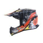 SWAY 618 Kask GASOLINE Orange Grey Yellow – Çocuk cross motosiklet kaskı